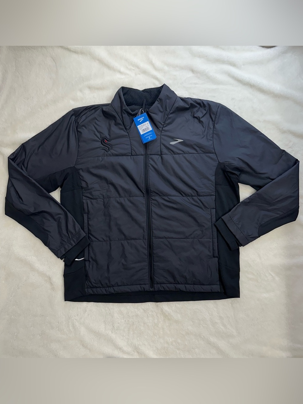 Brooks Shield Hybrid 3.0 Seattle Kraken Running Jacket Men’s XXL NWT Black